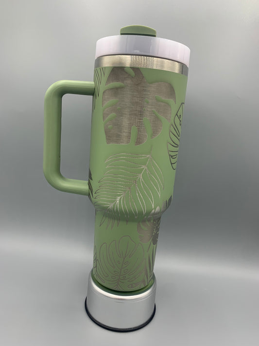 Monstera Leaves 40oz Tumbler