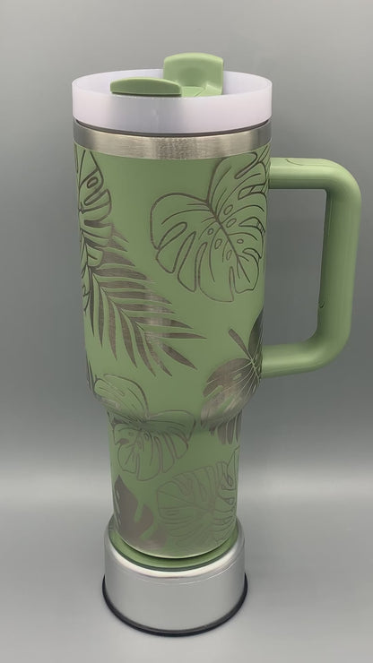 Monstera Leaves 40oz Tumbler